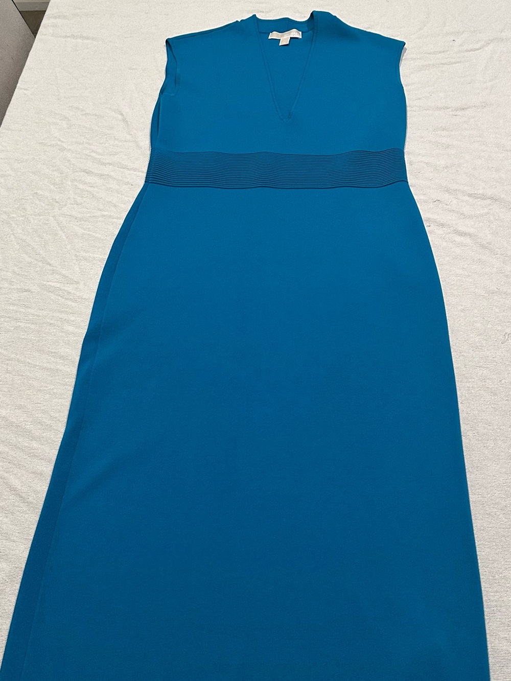 Micheal Kors V-Neck Teal Dress Midi